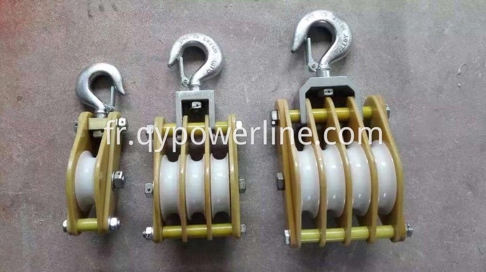 Two Sheave Steel Hoisting Pulley Block wire rope